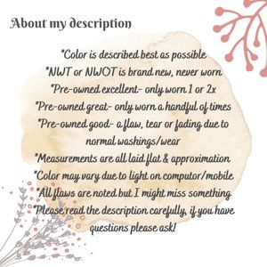 My item description - please read